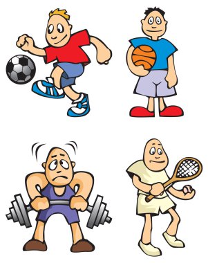 Cartoon Sportsmen clipart