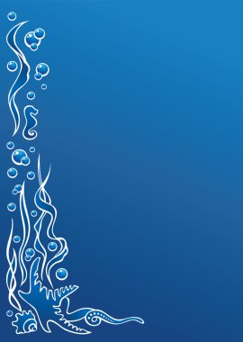 Underwater background, vector clipart