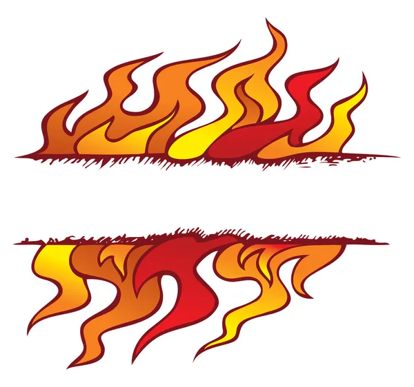4 つの要素のフレーム: 火 — ストックベクタ