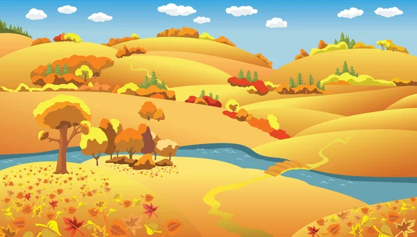 Autumn Landscape — Stock Vector