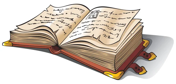 Открытая древняя книга — стоковый вектор