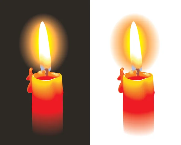 Płonąca świeca — Wektor stockowy
