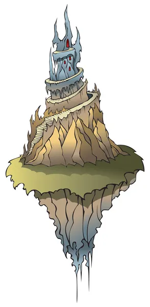 Казковий замок на літаючих островах — стоковий вектор