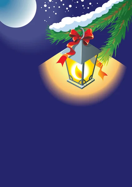 Karácsonyi lantern - háttér — Stock Vector