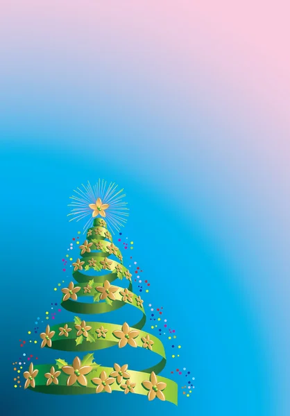 Árvore de Natal fundo feriado — Vetor de Stock