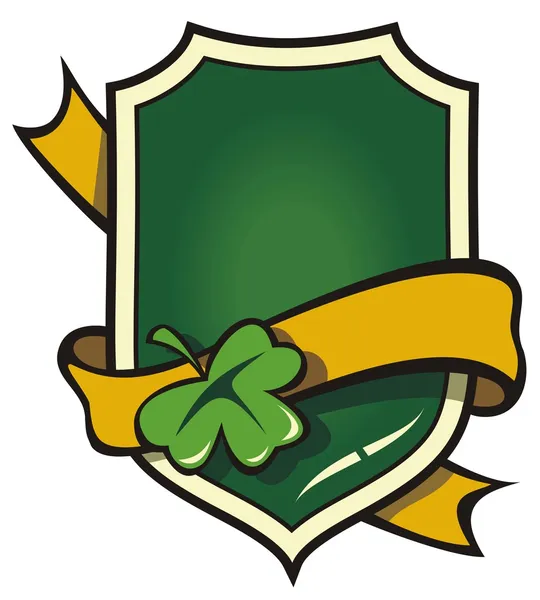 Panneau avec ruban de style irlandais — Image vectorielle