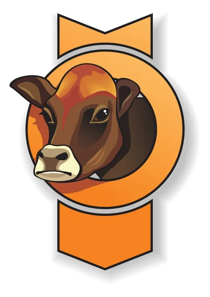 Cabeza de vaca — Vector de stock