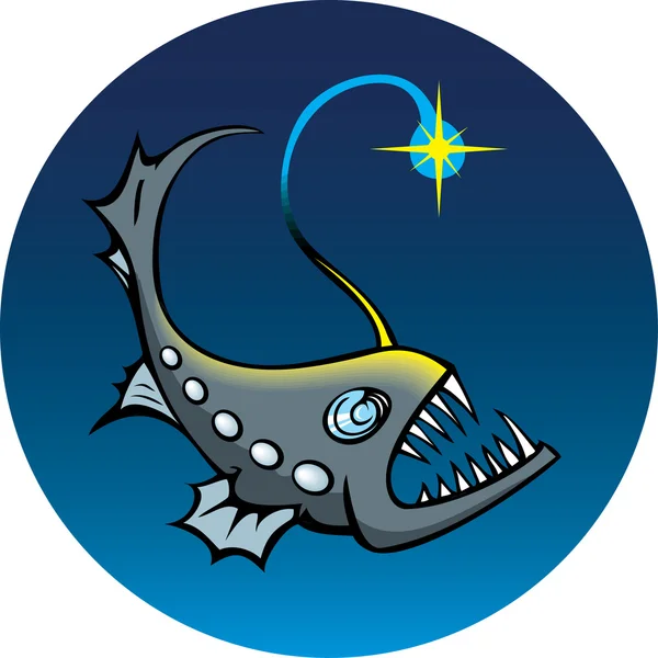 Deep-sea angler — Stock Vector
