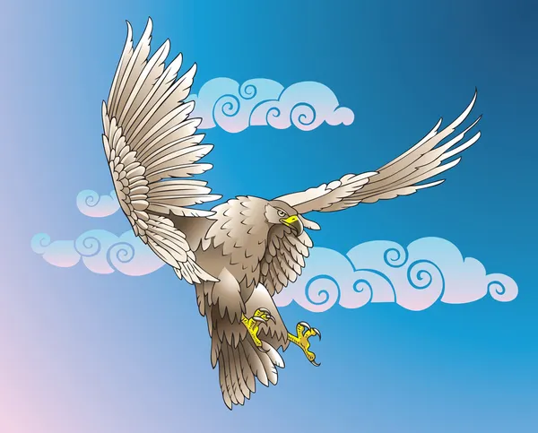 Летучий орёл — стоковый вектор