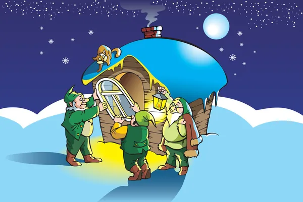 Gnomes de Noël — Image vectorielle