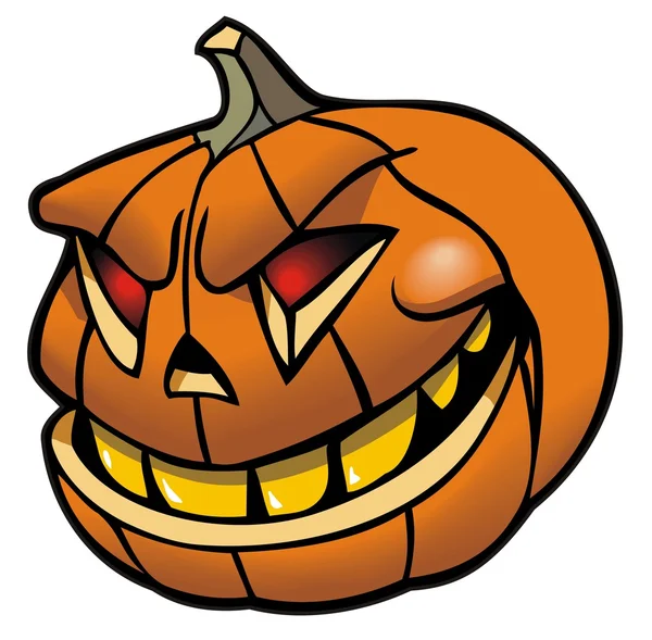 Jack-o-lanterna, abóbora de Halloween — Vetor de Stock