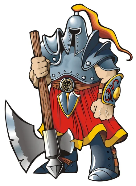 Рыцарь с топором — стоковый вектор