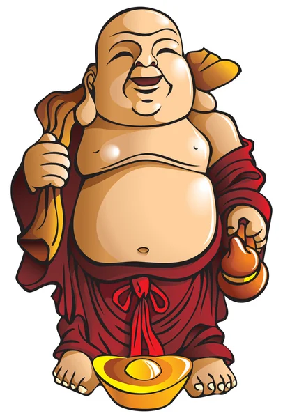 Buddha che ride — Vettoriale Stock