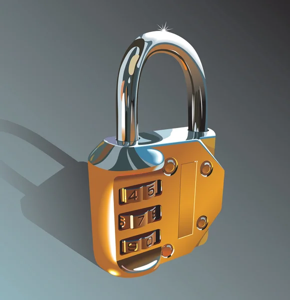 stock vector Photo-realistic padlock