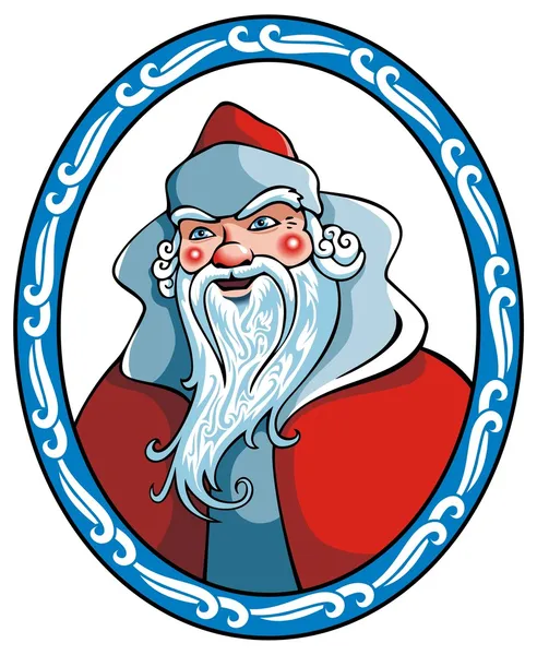Santa Claus in winter frame — Stockvector