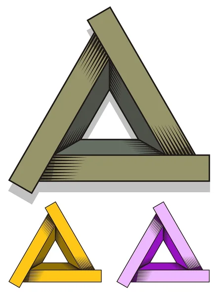 Onmogelijke driehoek — Stockvector