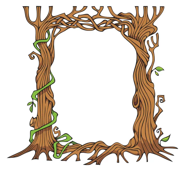 Drzewa w kształcie ramki — Wektor stockowy