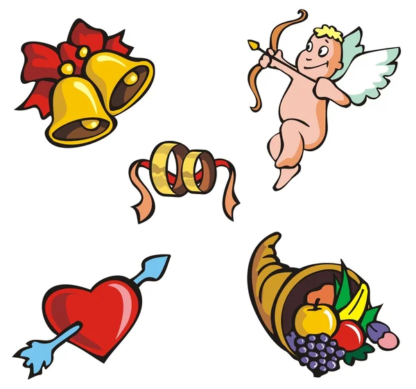 St.Valentine's icons — Stock Vector