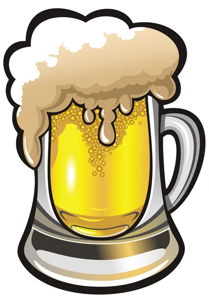 Vidro de cerveja, ilustração vetorial —  Vetores de Stock