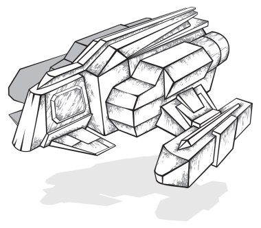 Spaceship concept clipart