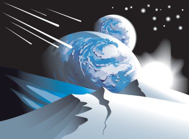 Spacescape: rising star clipart