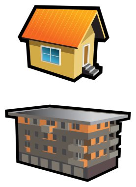 Two houses clipart