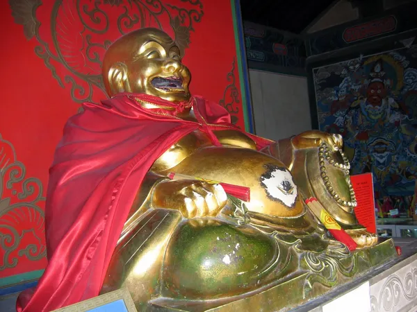 Skrattande buddha — Stockfoto