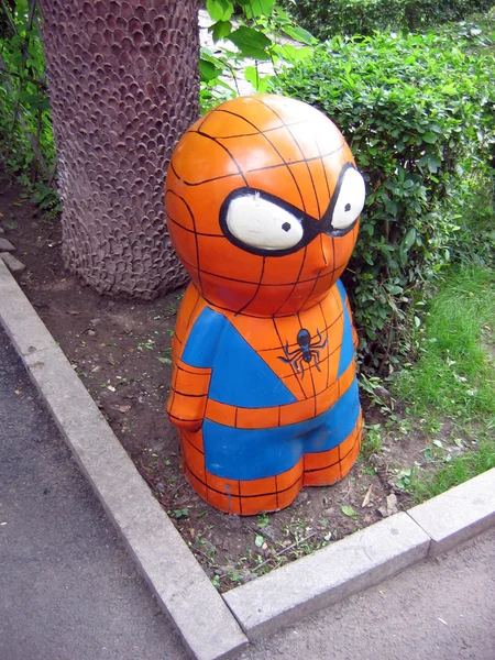 stock image Spiderman trashcan