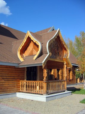 Russian wooden architecture clipart