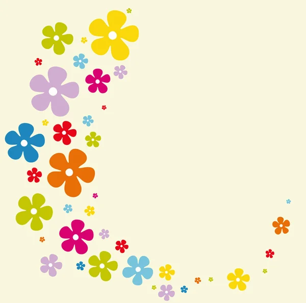 Blumenkartendesign — Stockvektor