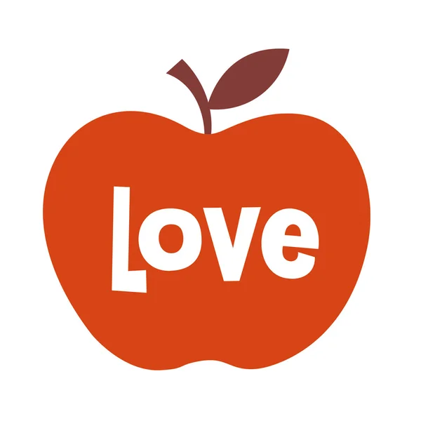 Liebe Apfel — Stockvektor