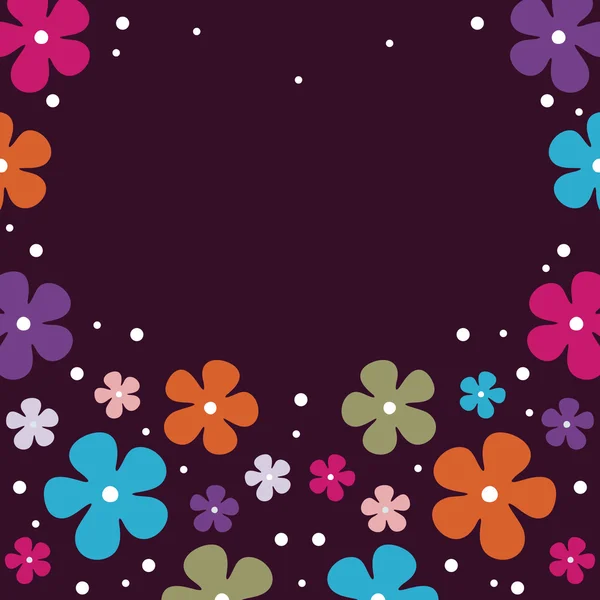 Conception de carte de fleur — Image vectorielle
