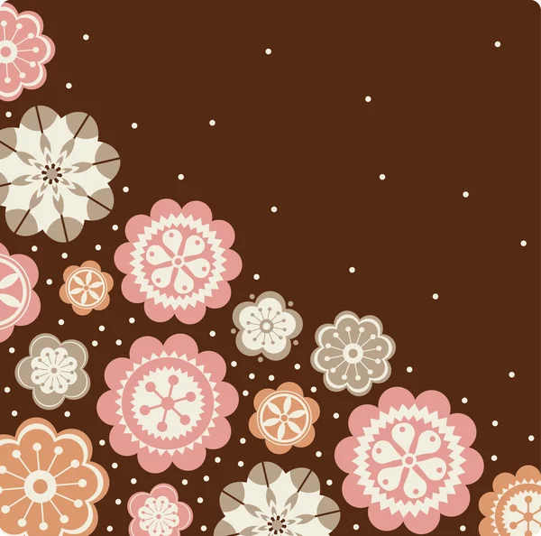 Conception de carte de fleur — Image vectorielle
