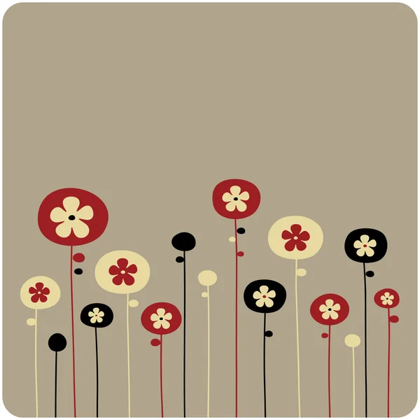 Design de cartão de flor — Vetor de Stock