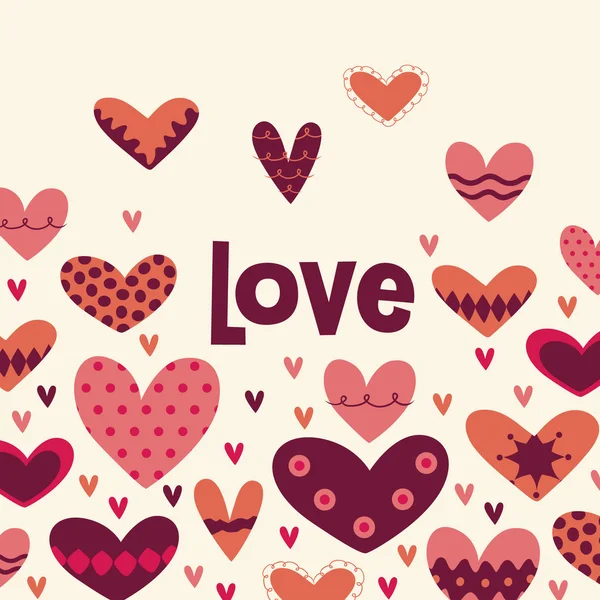 Sevgililer günü kartı tasarımı — Stok Vektör
