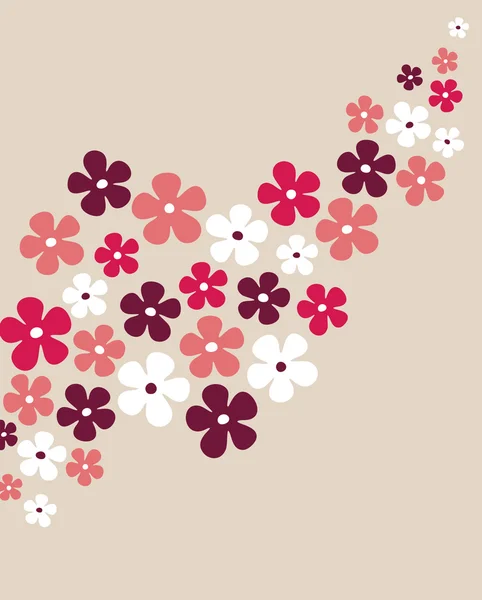 Kaart ontwerp met bloemen — Stockvector