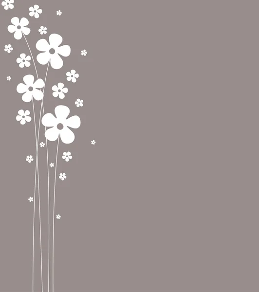 Diseño de tarjeta de flores — Archivo Imágenes Vectoriales