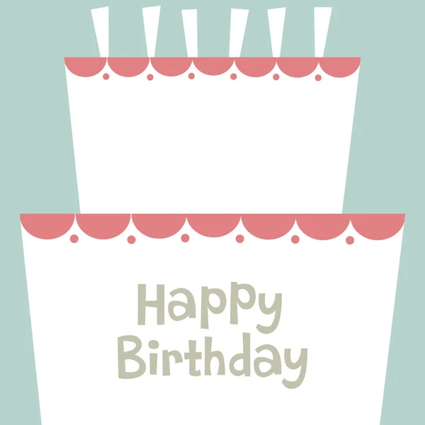 Vektor születésnapi torta — Stock Vector