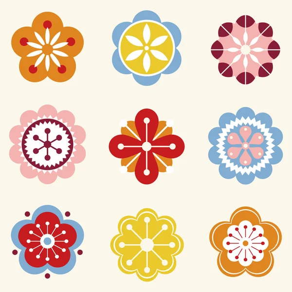 Diseño de tarjeta de flores — Archivo Imágenes Vectoriales