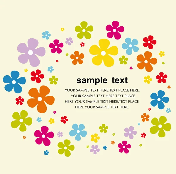 Design de cartão de flor — Vetor de Stock
