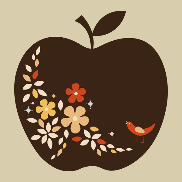 Diseño de manzana vectorial — Vector de stock