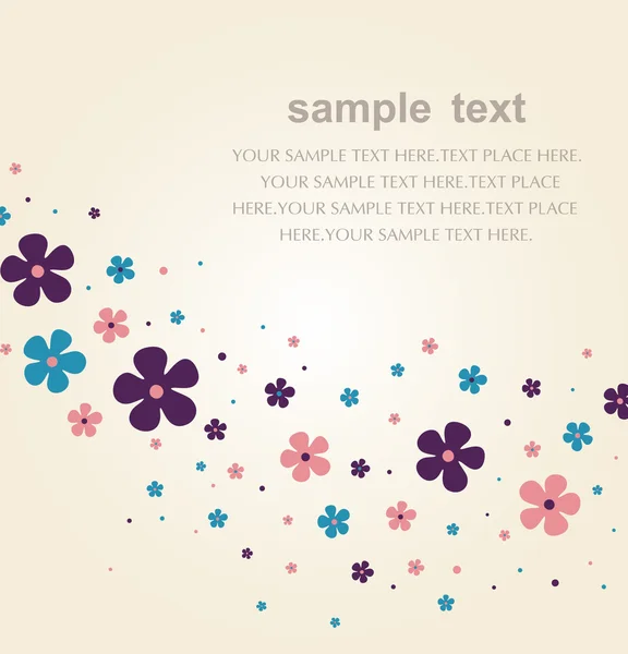 Diseño de tarjeta de flores — Vector de stock
