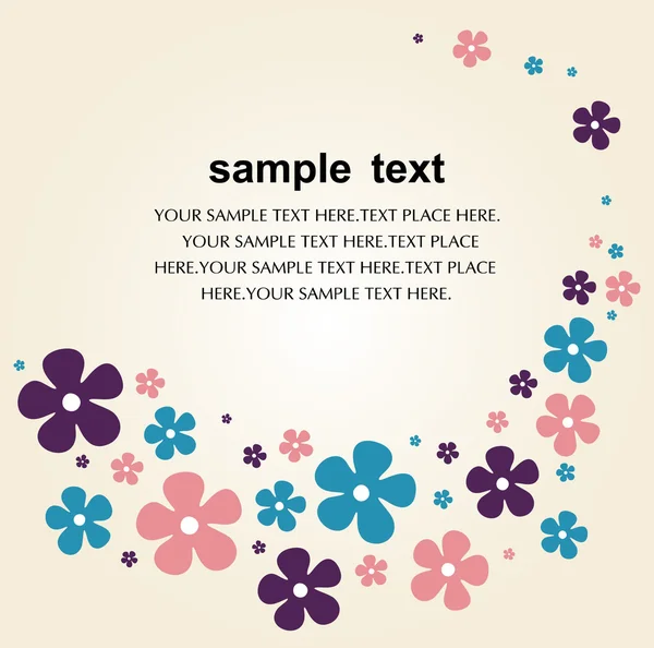 Virág kártyák tervezése — Stock Vector
