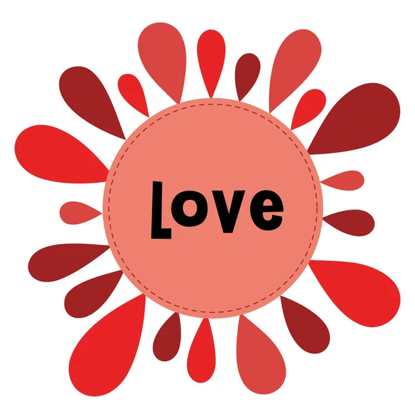 Vektor kärlek blomma kort — Stock vektor