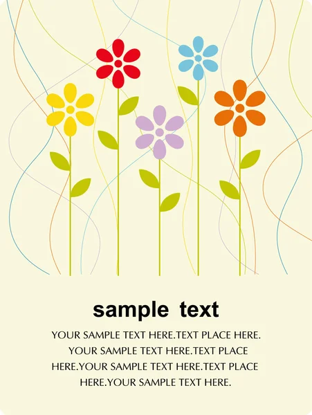 Design de cartão de flor —  Vetores de Stock