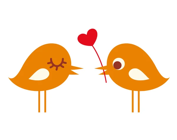 Πουλιά με αγάπη — Διανυσματικό Αρχείο