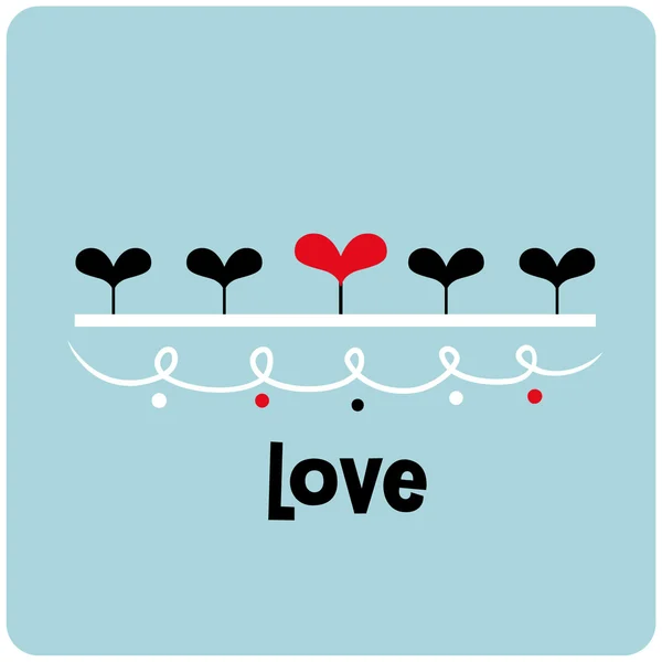 Diseño de tarjeta de amor — Archivo Imágenes Vectoriales