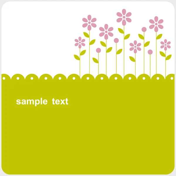 Design de cartão floral vetorial —  Vetores de Stock
