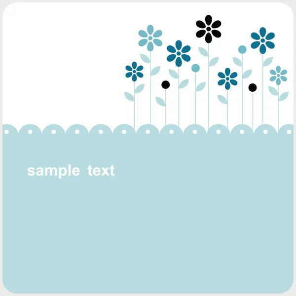 Diseño de tarjeta floral vectorial — Vector de stock