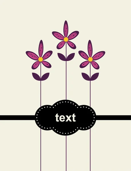 Conception de carte florale vectorielle — Image vectorielle